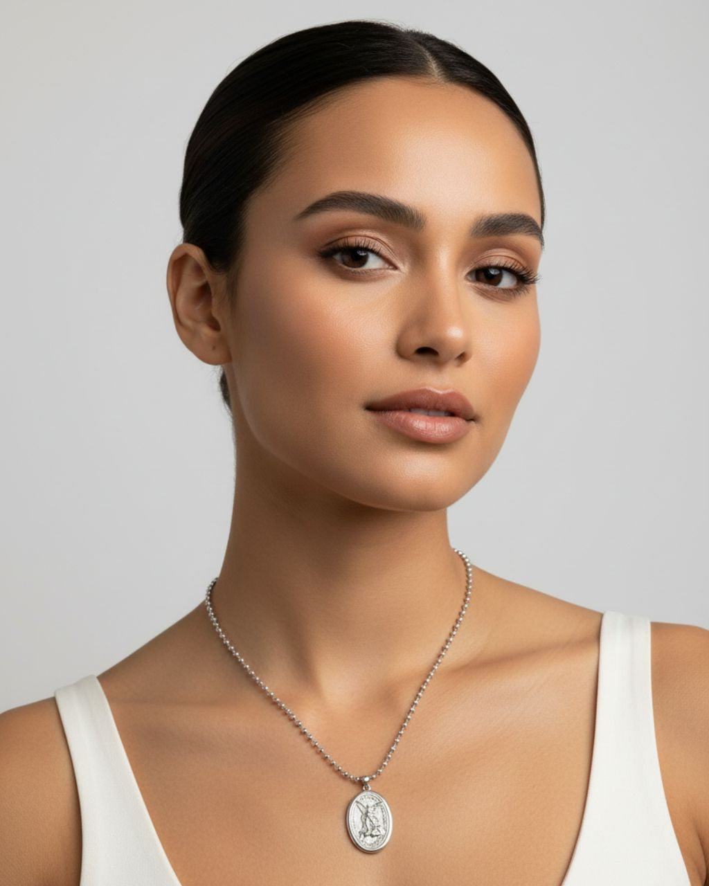 Cadena silver con Medalla San Miguel Arcángel