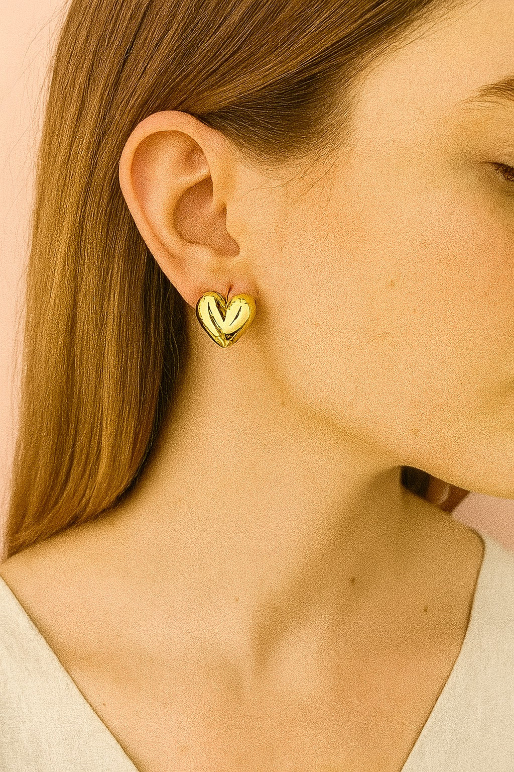 Heart gold Earrings