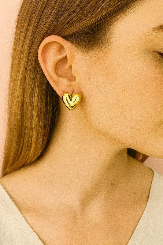Heart gold Earrings