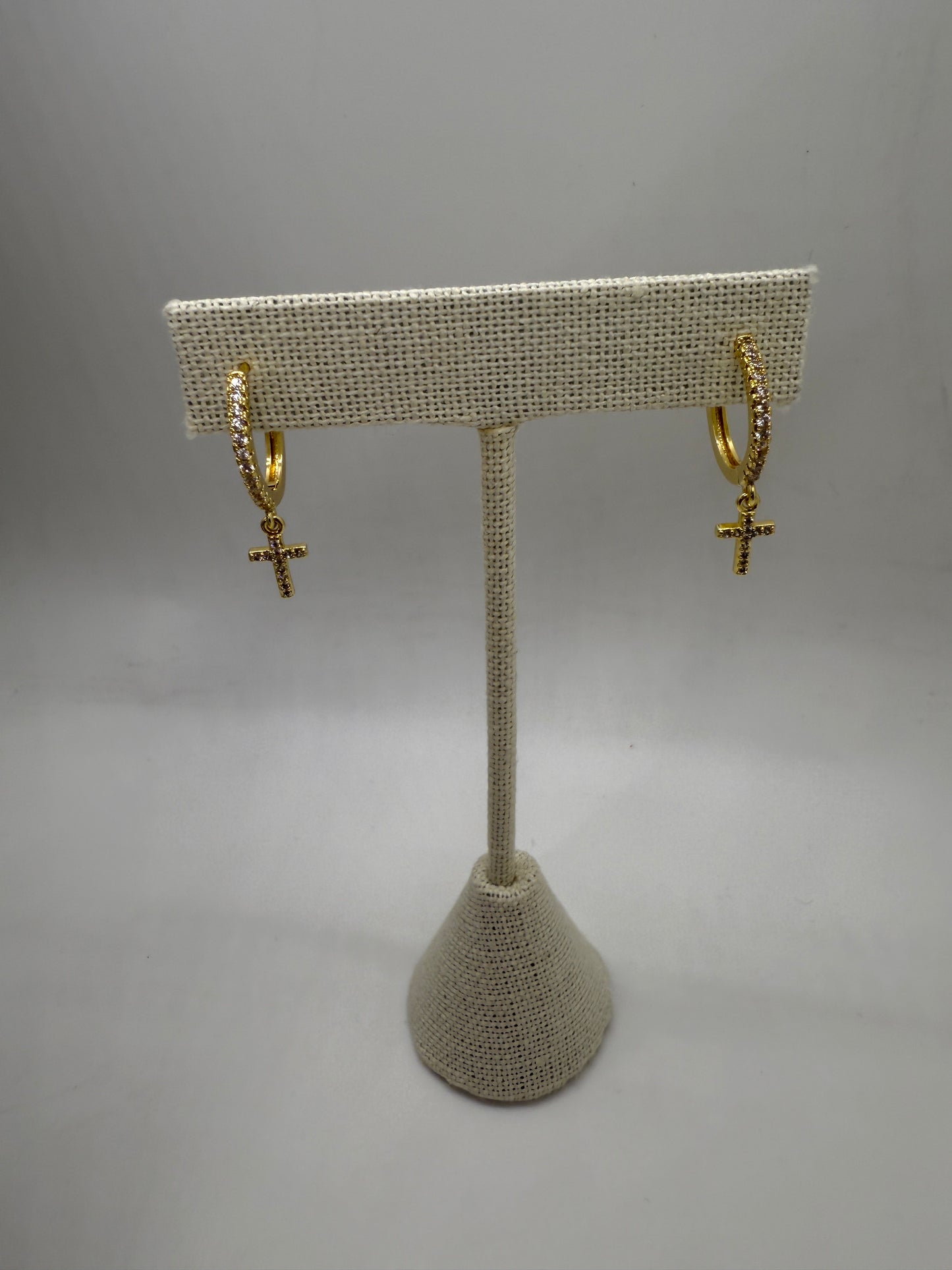 Little Cross Earrings Gold